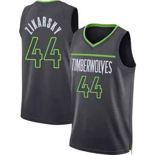 Minnesota Timberwolves Men's Rocco Zikarsky Charcoal Swingman Statement Edition Jersey