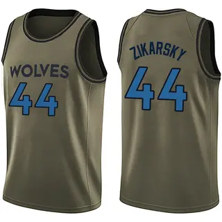 Minnesota Timberwolves Men's Rocco Zikarsky Green Swingman Salute to Service Jersey