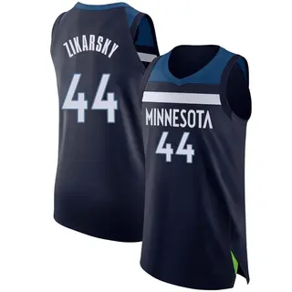 Minnesota Timberwolves Men's Rocco Zikarsky Navy Authentic Jersey - Icon Edition