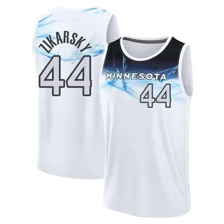 Minnesota Timberwolves Men's Rocco Zikarsky White Fast Break Fanatics 2024/25 City Edition Jersey