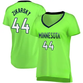 Minnesota Timberwolves Women's Rocco Zikarsky Green Fast Break Jersey - Statement Edition