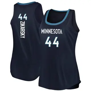 Minnesota Timberwolves Women's Rocco Zikarsky Navy Fast Break Tank Jersey - Icon Edition