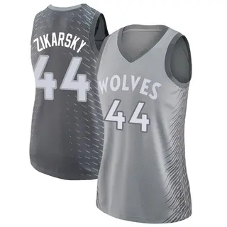Minnesota Timberwolves Women's Rocco Zikarsky Swingman Silver Jersey - City Edition