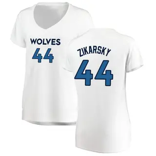 Minnesota Timberwolves Women's Rocco Zikarsky White Fast Break Jersey - Association Edition