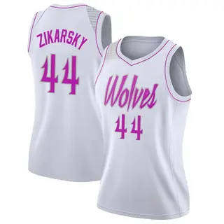 Minnesota Timberwolves Women's Rocco Zikarsky White Swingman 2018/19 Jersey - Earned Edition