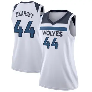 Minnesota Timberwolves Women's Rocco Zikarsky White Swingman Jersey - Association Edition