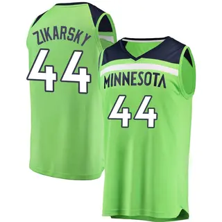 Minnesota Timberwolves Youth Rocco Zikarsky Green Fast Break Jersey - Statement Edition