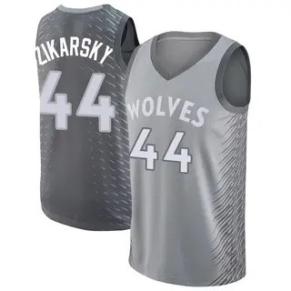 Minnesota Timberwolves Youth Rocco Zikarsky Swingman Silver Jersey - City Edition