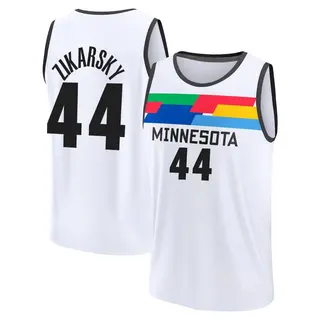 Minnesota Timberwolves Youth Rocco Zikarsky White Fast Break 2022/23 City Edition Jersey