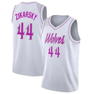 Minnesota Timberwolves Youth Rocco Zikarsky White Swingman 2018/19 Jersey - Earned Edition