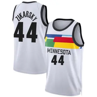 Minnesota Timberwolves Youth Rocco Zikarsky White Swingman 2022/23 City Edition Jersey
